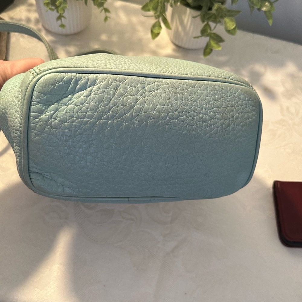 Coach Vintage Sonoma Drawstring Natural Grain Leather - Aqua - Picture 9 of 14